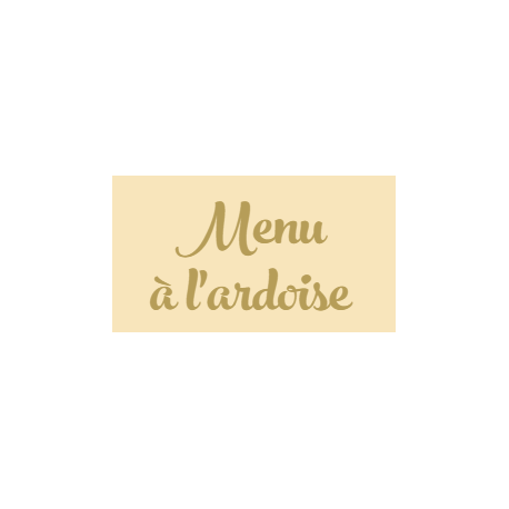 Menu à l'Ardoise