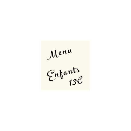 Menu enfants