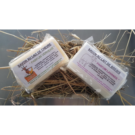 Lot de 2 savons au lait de brebis et chevre